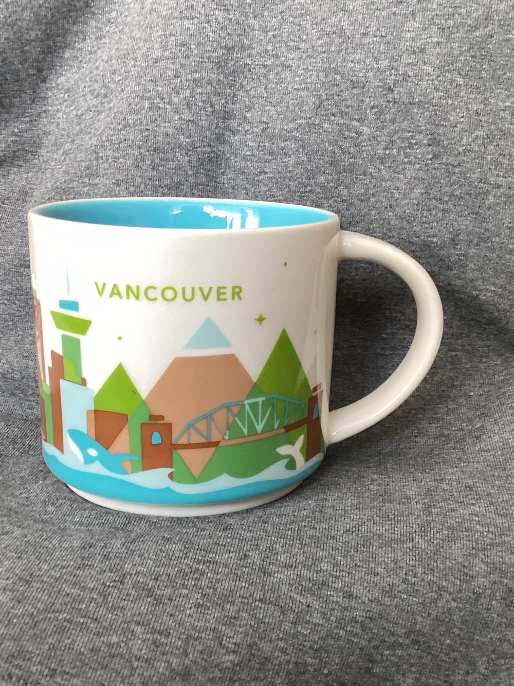 Vancouver Ceramic City Mug in Blue and Green, STARBUCKS
